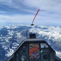 Flugwegposition um 11:42:13: Aufgenommen in der Nähe von Gemeinde Volders, Österreich in 4529 Meter